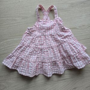 Janie and Jack Pink and White Checkered Dress